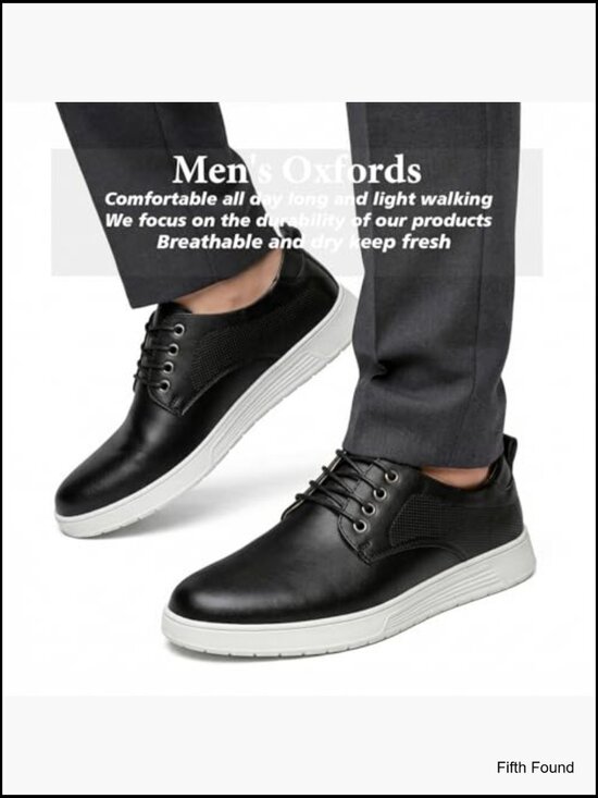 Men\'s Casual Dress Sneakers Oxfords Lace Up Non Slip Lightweight Walking Formal